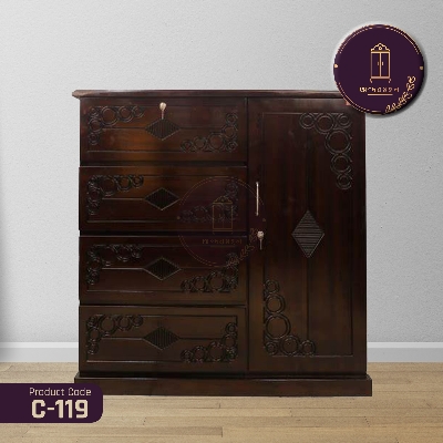 Picture of AndorMahal Malaysian Board Lacquer painted Multi Purpose wardrobes/Chest Drawer(4ft by 4ft by