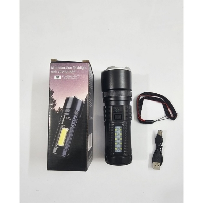 Picture of Q7 Multi-function Flashlight Metal Body LED Display COB Light