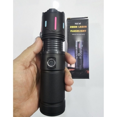 Picture of D5 Aluminium Alloy Super Bright Flashlight Zoom Display Red Light