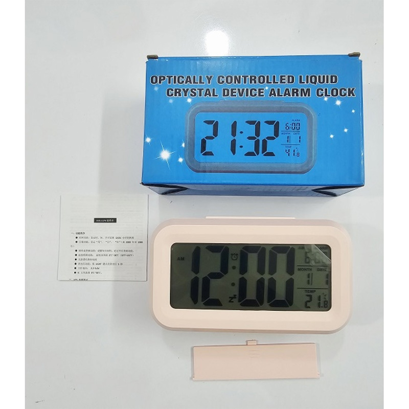 Picture of Optically Controlled Liquid Crystal Device Digital Alarm Clock Pink