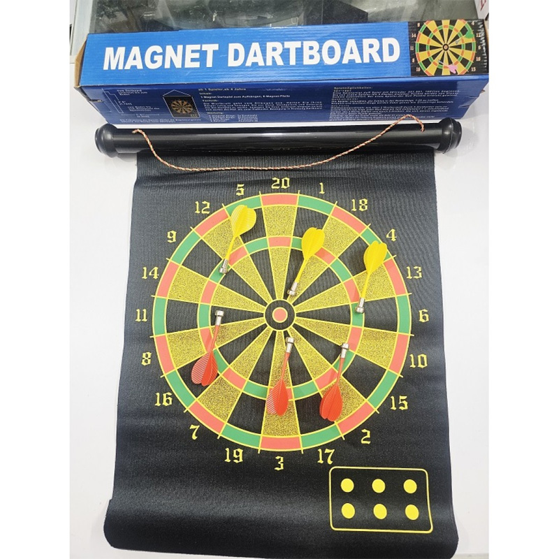 Picture of Golden Magnetic Target Dart Board 15 inch With 6 Pins