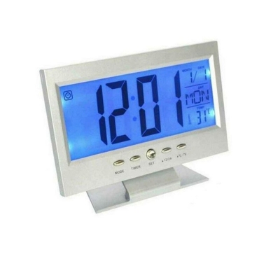 Picture of Cj8082 Voice Control Digital Alarm Clock Back Light White
