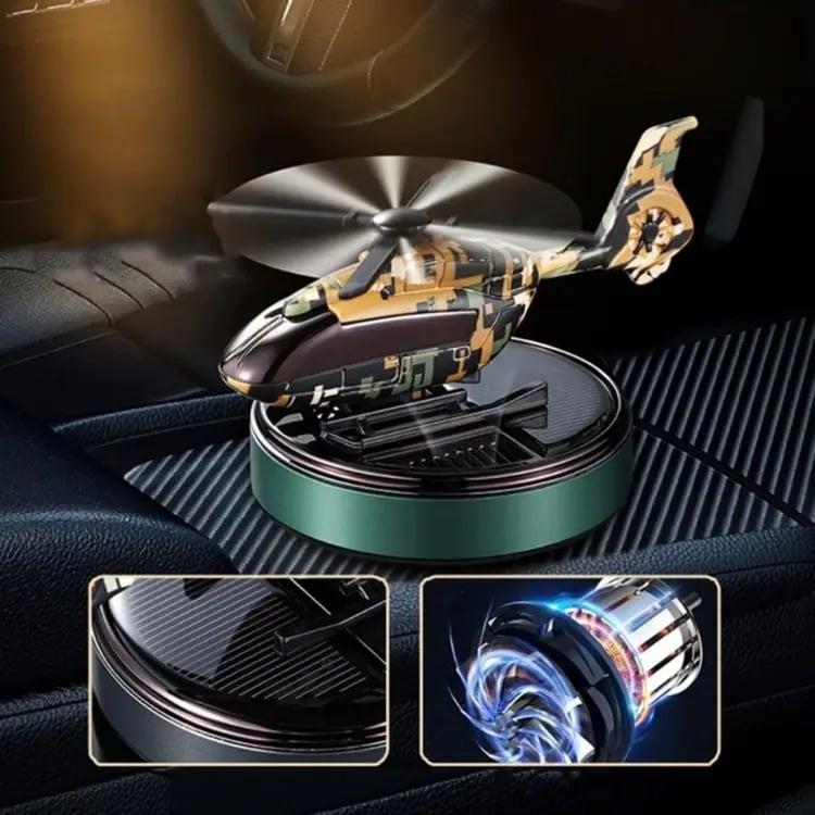 Picture of Car Dashboard Airplane Decoration Solar Air Freshener Aromatherapy Helicopter