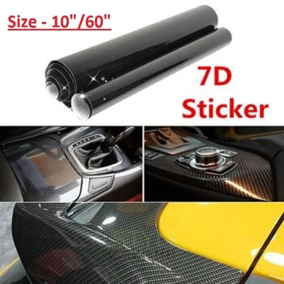 Picture of 7D Glossy Sticker Carbon Fiber Style PCV Car Interior/Exterior Sticker - 10"/60"