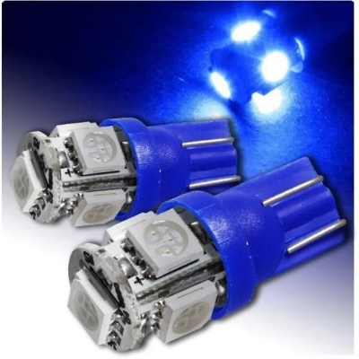 Picture of 6 Pieces 5 LED SMD Parking Bulb 12v Package Universal Motorcycle Car Indicator Bright Lamp - (2Pis Red.2Pis Blue,2Pis White)