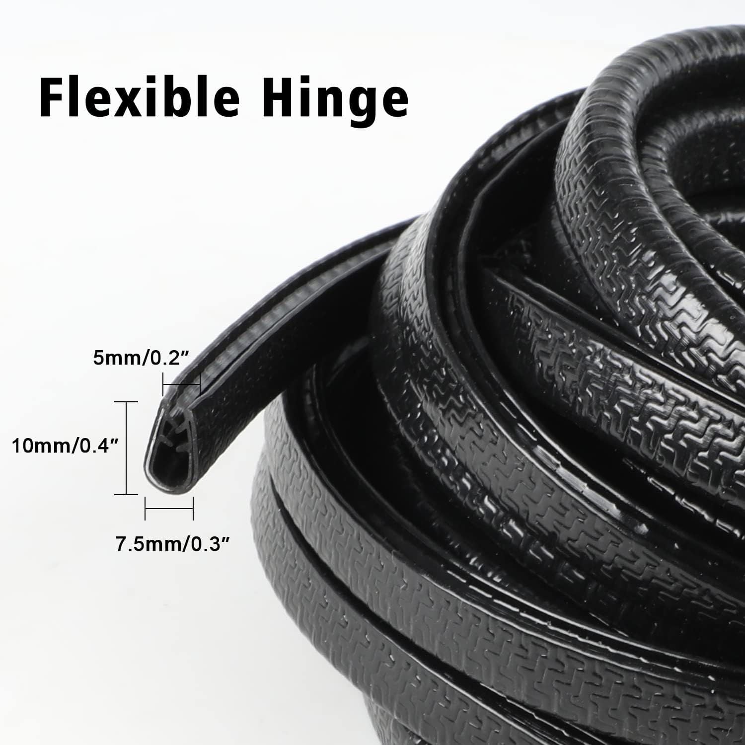 Picture of 5M Car Door Edge Protector, Car Door Edge Guards Universal U Shape Rubber Seal Edging Car Door Seal Trim Protector Car Door Guard Strip Fit for Most Car (Black)