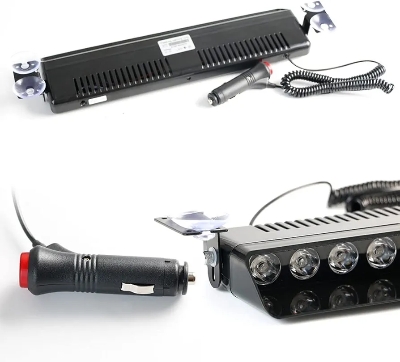 Picture of Dashboard 9 led car emergency 3 color (red, white, blue flashing) Lights and Multi Mode Function Available