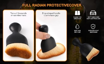 Picture of Car Detailing Brush, car wash Brush, car Interior Cleaning Brush Ideal for Interior, Exterior, Dashboard, AC Vents, Leather & Engines, Soft Bristles (Pack of 1)