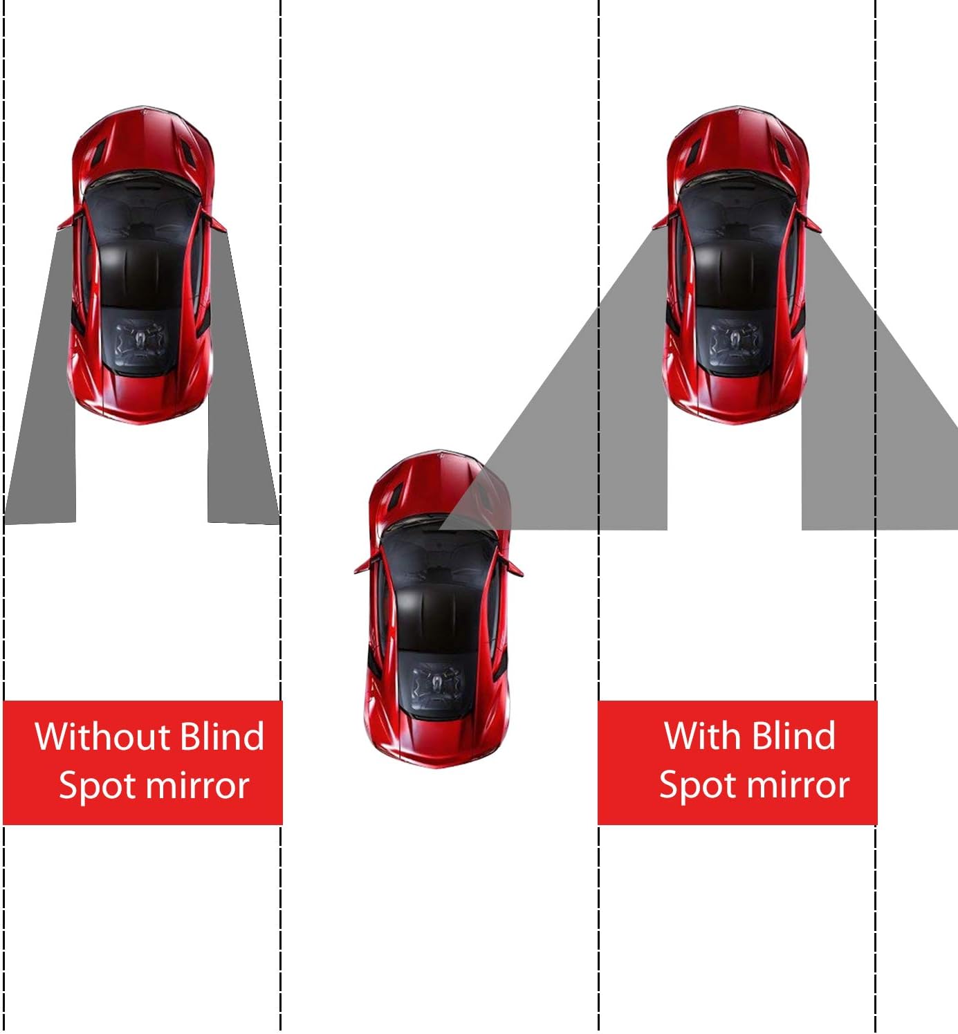 Picture of Car Blind Spot Mirror, 2" Round HD Glass Frameless Convex Rear View Mirror with wide angle Adjustable Stick for any Car, Van, Suv and Trucks Pack Of 2 Pic