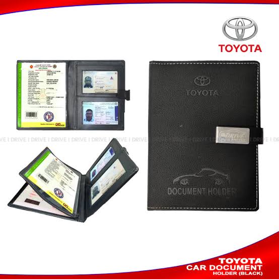 Picture of Premium Quality TOYOTA Car Document Holder – Organize Your Car Papers in Style For Car - Black