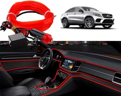 Picture of 3 Meters Car Dashboard Cold EL Wire Car Interior Light Ambient Neon Light for Cars - Red