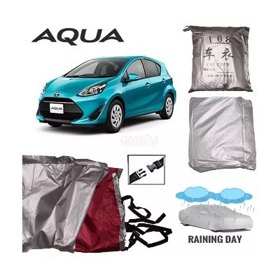 Picture of Car Body Cover for Toyota Aqua Silver Color Waterproof(2L Size)