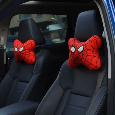 Picture of Spiderman 2 Piece Car Neck Rest Cushion Head Pillow