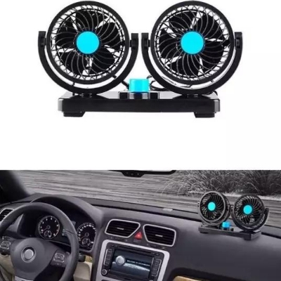 Picture of 360 Degree Rotation Adjustable Dual Head Car Fan.