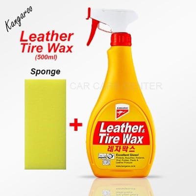 Picture of Kangaroo Leather & Tire Wax, Dashboard, plastic, Leather, Rubber and inside door cleaner-shiner - Korean (500ml)