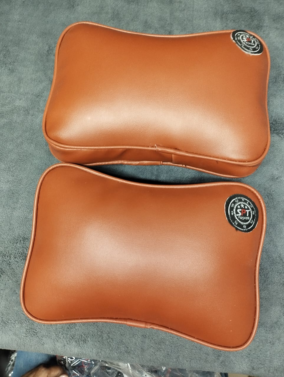 Picture of New Universal High Quality Car Artificial Leather Neck Pillow- 2Pis 1Pair