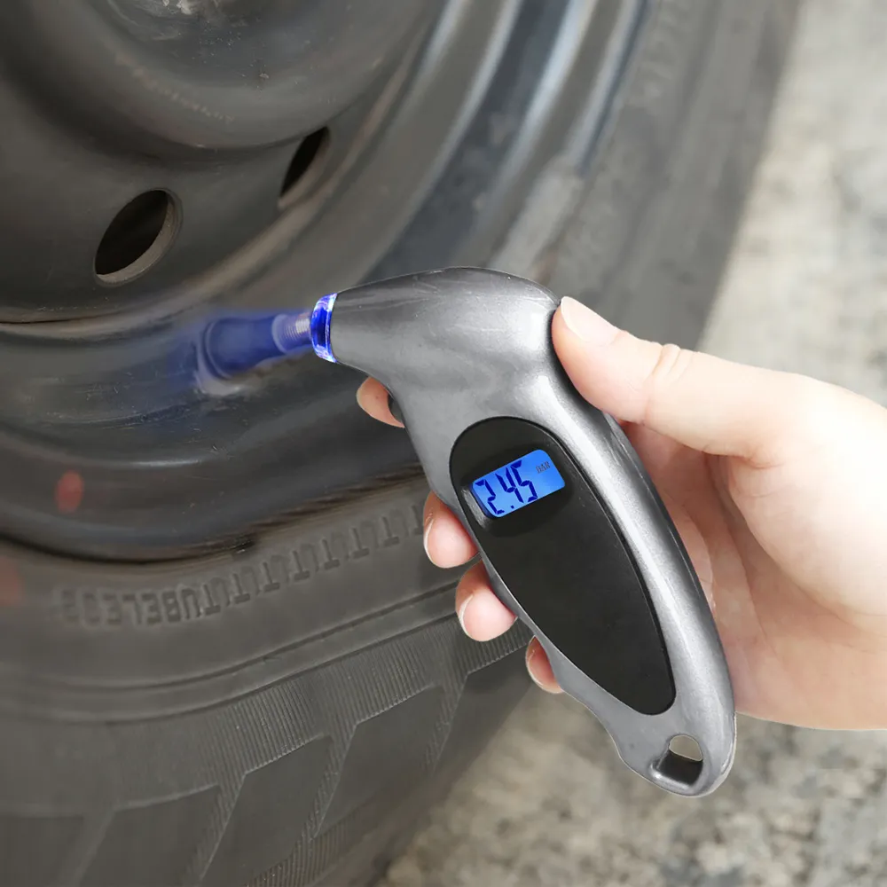 Picture of New Car Digital Tire Gauge Auto Tyre Air Pressure Tester LCD Display Universal Barometers Diagnostic Tool Monitor Kit