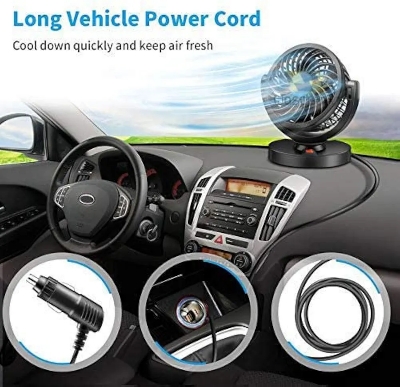 Picture of Mitchell 12V DC Electric Car Single Head Fan for Dashboad 360 Degree Rotatable Car Auto Powerful Cooling Air Fan