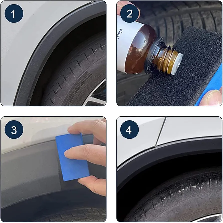 Picture of Crystal Coating Plastic Restoration, Car Plastic Restorer Black to Black, Plastic Restorer Interior Refurbish Agent for Car & Bike - 30ML (1pcs)