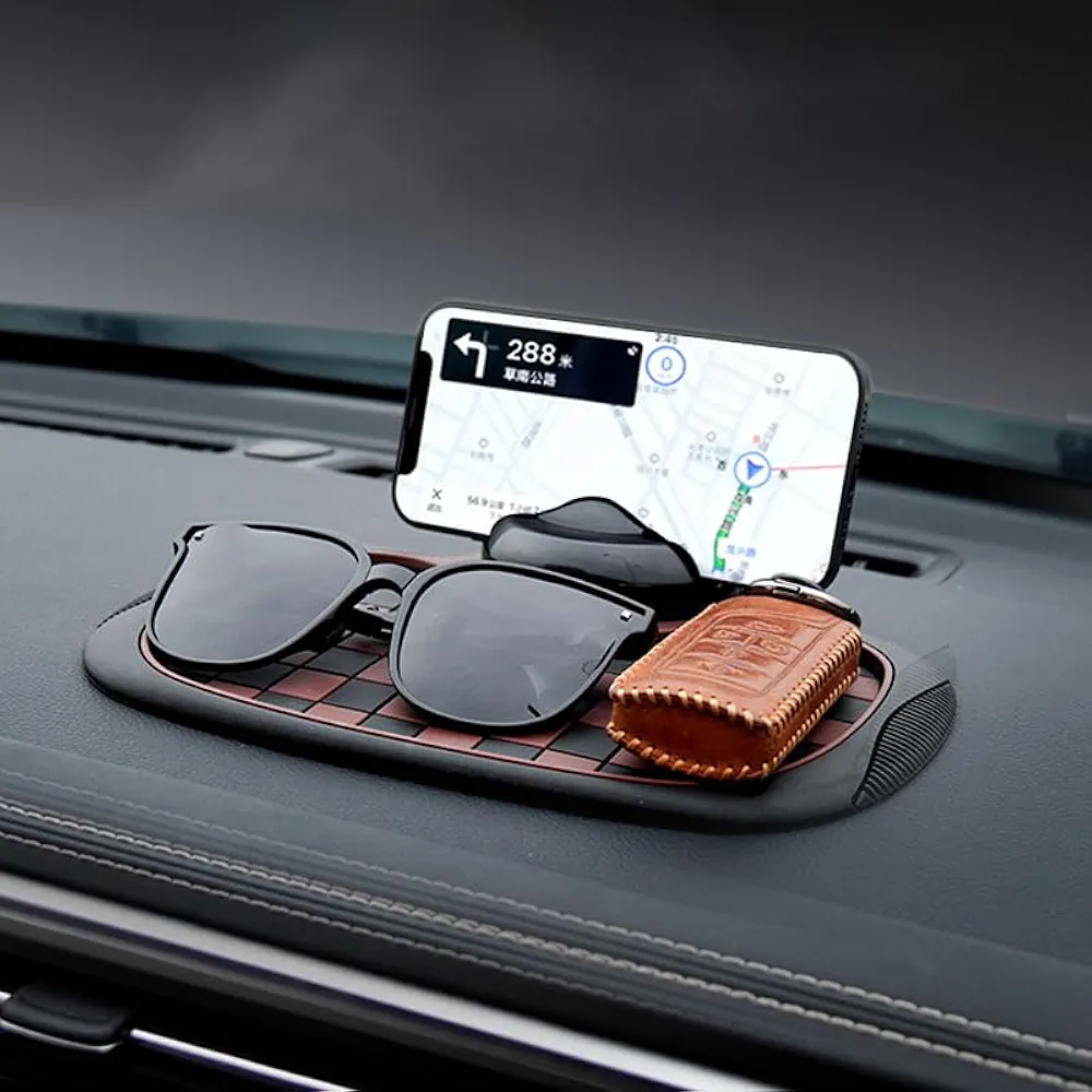 Picture of Car Non Slip Dashboard Mat Anti-skid Rubber Pad Mobile Phone Sunglasses Multifunction Holder Accessories Interior Automobiles