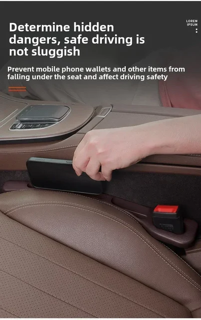 Picture of Car Seat Gap Filler For Chevrolet Monza SK8 RS Bolt EV EUV TrailBlazer Side Seam Car Leak Proof Plug Strip Interior Accessories - 2Pis