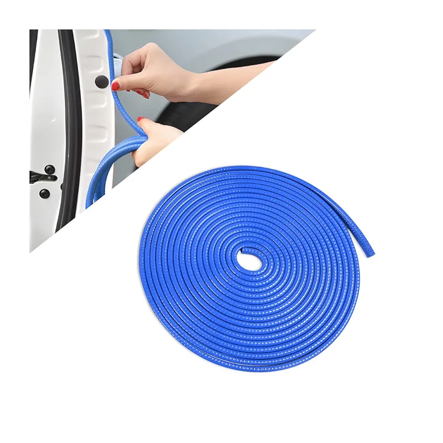 Picture of 5M Car Door Edge Protector, Car Door Edge Guards Universal U Shape Rubber Seal Edging Car Door Seal Trim Protector Car Door Guard Strip Fit for Most Car - Blue