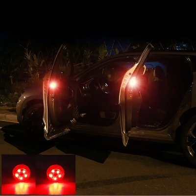 Picture of 2pcs Car Door Warning Lights Car LED Door Open Warning Lamp Strobe Flash Anti-collision Safety Red Light Universal For Car Car LED Door Open Warning Lamp Strobe Flash Anti-collision Safety