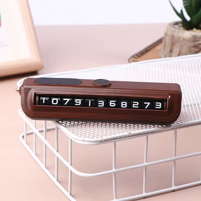 Picture of Car Parking Number Plate with Built-in Glass Breaker – Multi-Functional Emergency Tool
