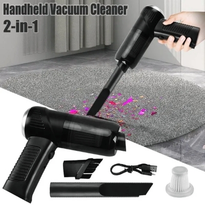Picture of 2 IN 1 Car Vacuum Cleaner Handheld Auto Wireless Mini Portable Vacuum Cleaner for Car Home Desktop Keyboard Cleaning