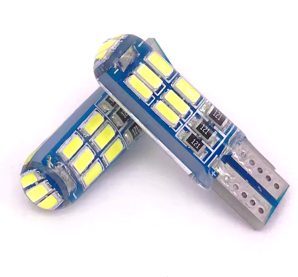 Picture of 2 PCS T10 W5W 194 Car LED Bulbs 12V 4014 15 SMD White Silicone Auto Trunk Lights Parking Light Interior Dome Reading Lamp Bulb