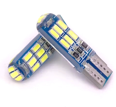 Picture of 2 PCS T10 W5W 194 Car LED Bulbs 12V 4014 15 SMD White Silicone Auto Trunk Lights Parking Light Interior Dome Reading Lamp Bulb