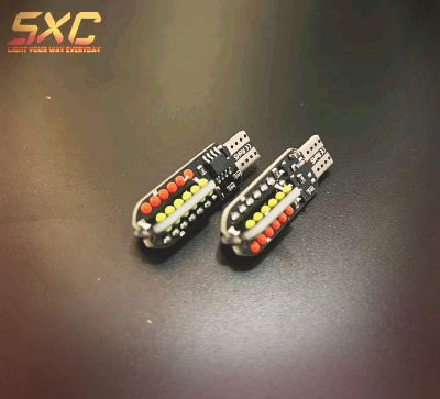 Picture of New High Quality T10 48 LED COB RGB 2 MODE PLUG-IN TURN SIGNAL LIGHTS T10 RGB CAR/ MOTORCYCLE DUCK LIGHTS - 2Pis
