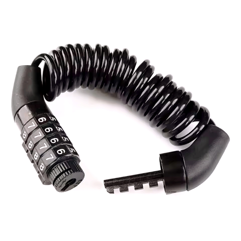 Picture of Motorcycle Bicycle Anti-Theft Chain 4-Digit Password Combination Helmet Lock Safety Portable Cable Lock Durable Wire Rope