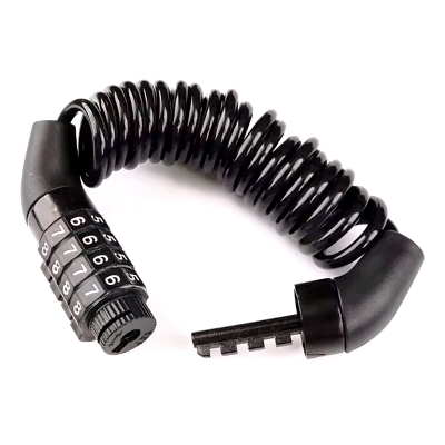 Picture of Motorcycle Bicycle Anti-Theft Chain 4-Digit Password Combination Helmet Lock Safety Portable Cable Lock Durable Wire Rope