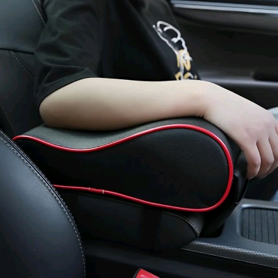 Picture of Car Armrest Cushion,Memory Foam Car Armrest Pad,Auto Center Console Armrest Pillow with Phone Holder Storage Bag Universal Fit for Most Car