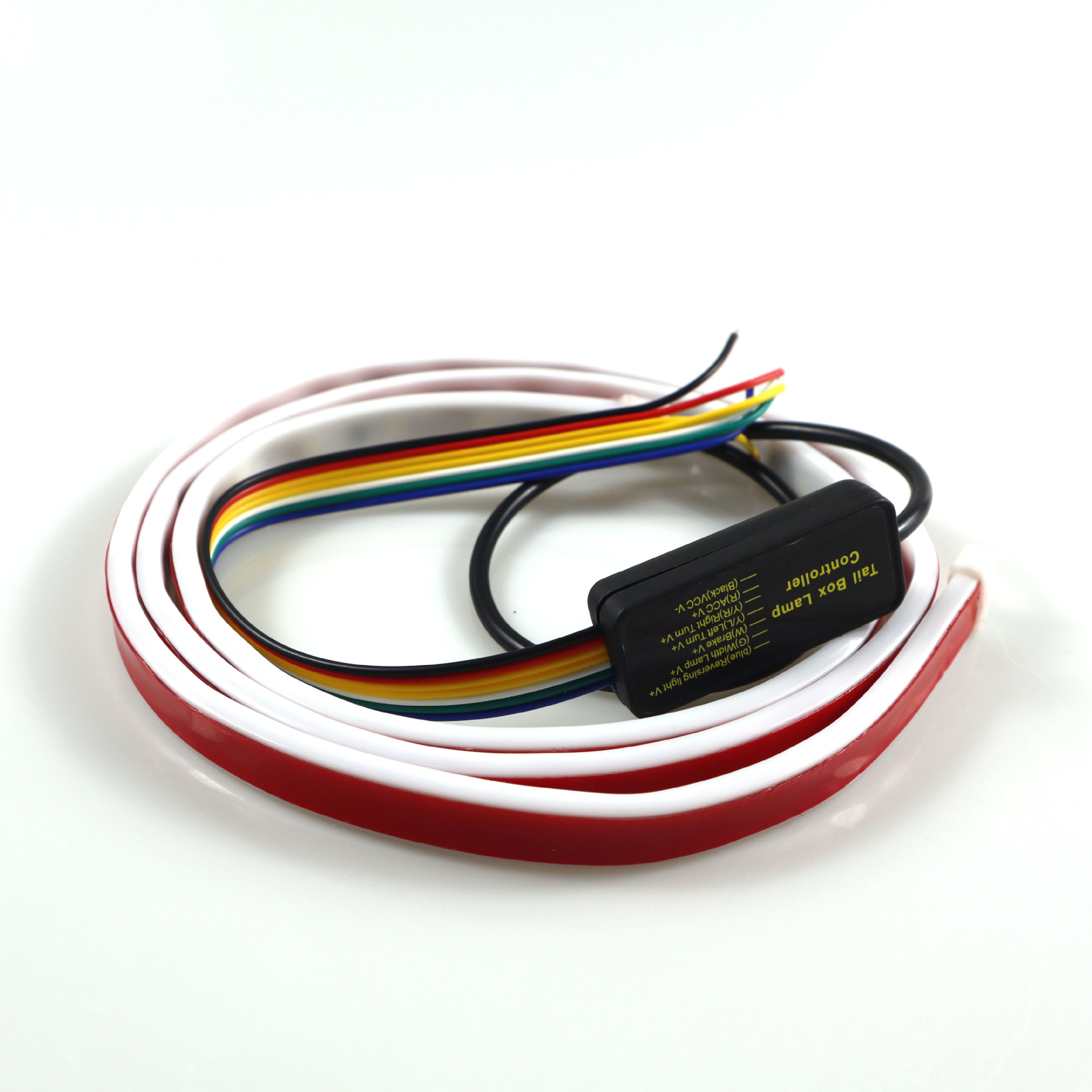 Picture of Car Tail Box Streamer Phantom Float Taillight LED Running Horse Lighting 7 Colors Water Steering Brake Silicone Light Strip