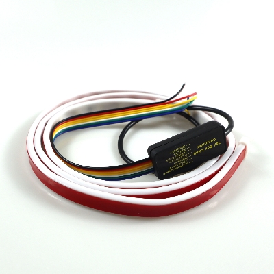 Picture of Car Tail Box Streamer Phantom Float Taillight LED Running Horse Lighting 7 Colors Water Steering Brake Silicone Light Strip