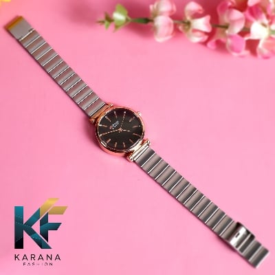 Picture of Curren Fashionable white & pink dial Luxury Quartz premium steel chain Watch for women