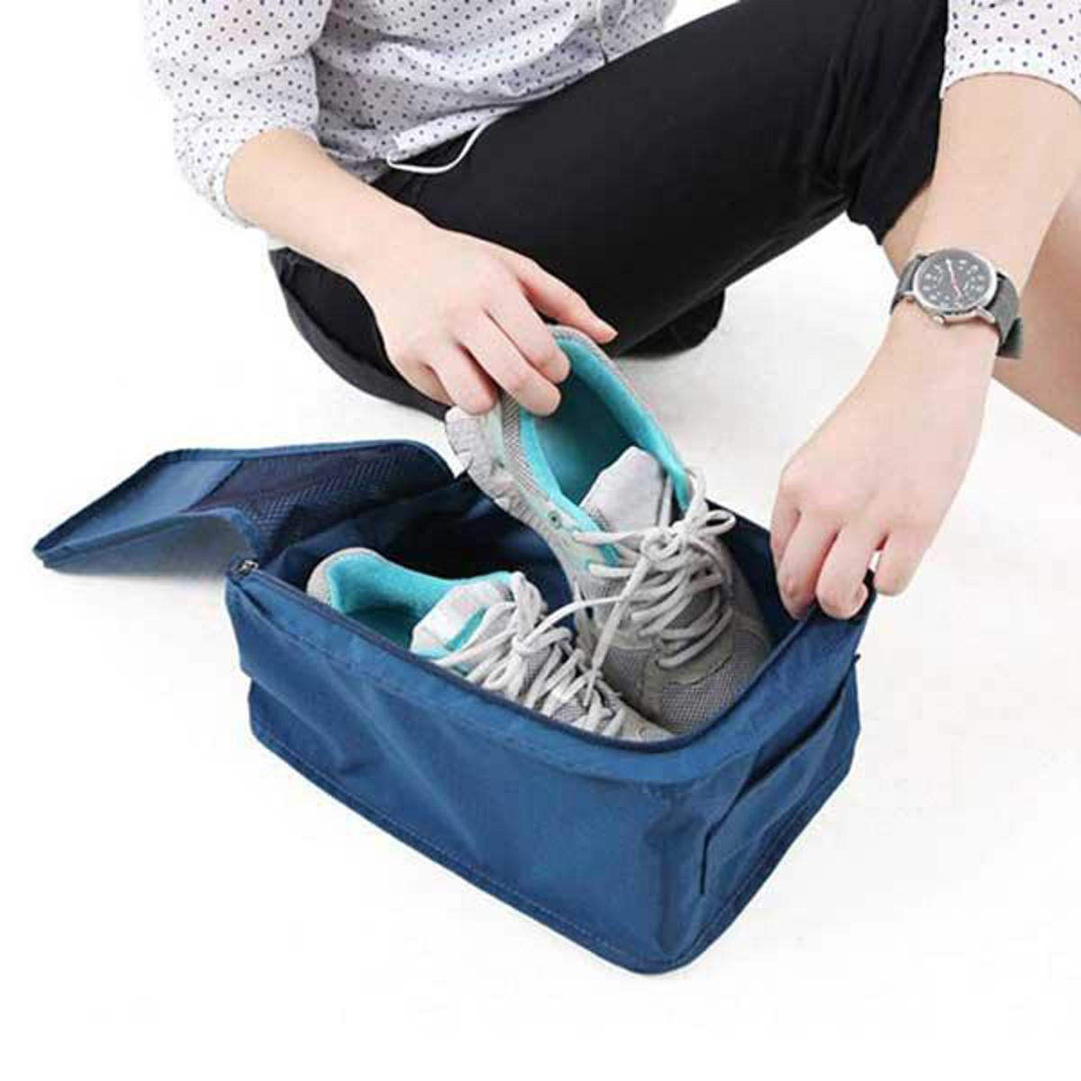 Picture of Travel Waterproof Portable Shoes Storage Bag Organizer Bag( Navy Blue )