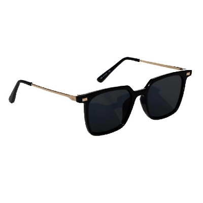 Picture of New Black and Golden Steel Sunglasses for Men(  Gold )