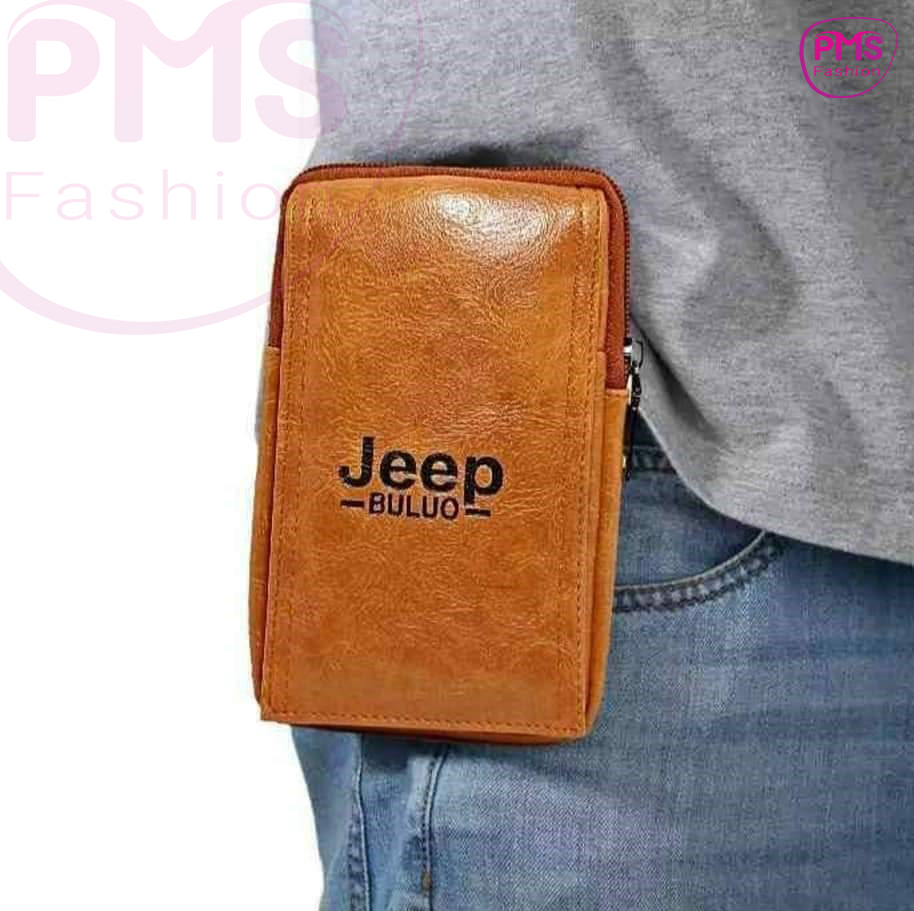 Picture of Jeep Artificial Leather Waist Bag for Men( Brown )