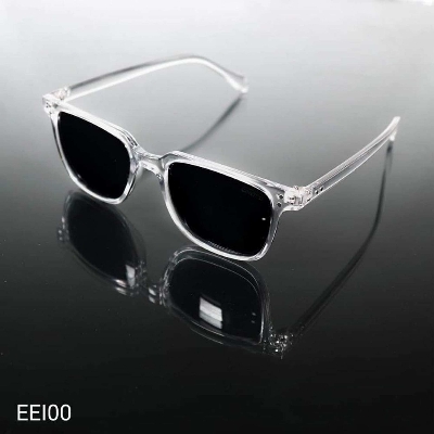 Picture of White Frame Black Lens Casual Sunglasses For Men