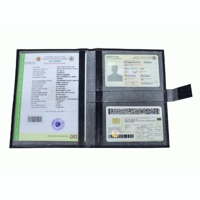 Picture of Keep Car Paper SafeUse License Pouch Bag! Car + Bike Documents Holder( Black )