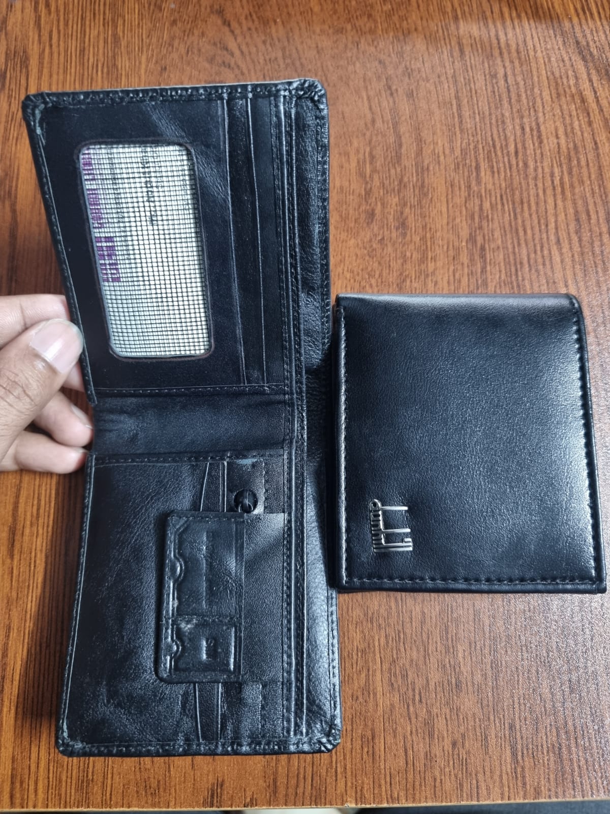 Picture of Short Leather Wallet Multi-pocket For Men Leather Money Bag( Black )