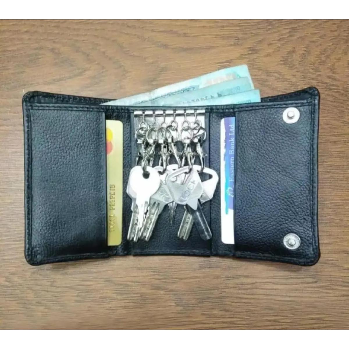 Picture of Key Ring Holder Leather Wallet For Men( Black )