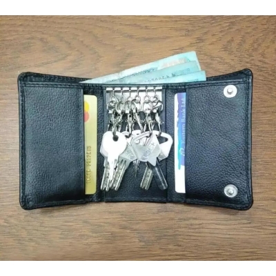 Picture of Key Ring Holder Leather Wallet For Men( Black )