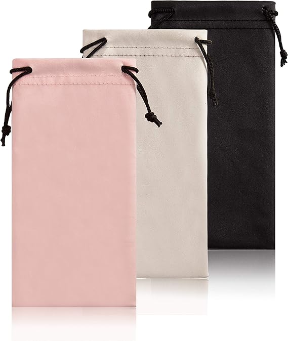Picture of Pocket Cloth Eyeglasses Eyewear Accessories Glasses Pouch Sunglasses Bag 3pcs