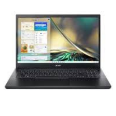 Picture of Acer Aspire 7 A715-76G-59U9 12th Gen Core i5-12450H 3.3 to 4.4 GHz, 8GB, 512GB SSD, GTX1650 4GB, 15.6 Inch FHD IPS, WIN 11 Gaming Laptop( Black )