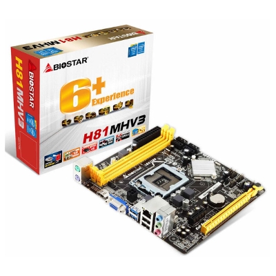 Picture of BIOSTAR H81MHV3 Intel 4th Gen mATX Motherboard