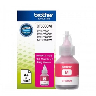 Picture of Brother BT-5000M Refill Ink upto 7500 Pages Print Capacity for DCP-T310, DCPT510W, DCPT710W, MFCT810W, MFCT910DW, MFC-T4500DW, HL-T4000DW, DCP-T220, DCP-T420W, DCP-T720DW, DCP-T820DW, MFC-T920DW, DCP-T520W( Magenta )